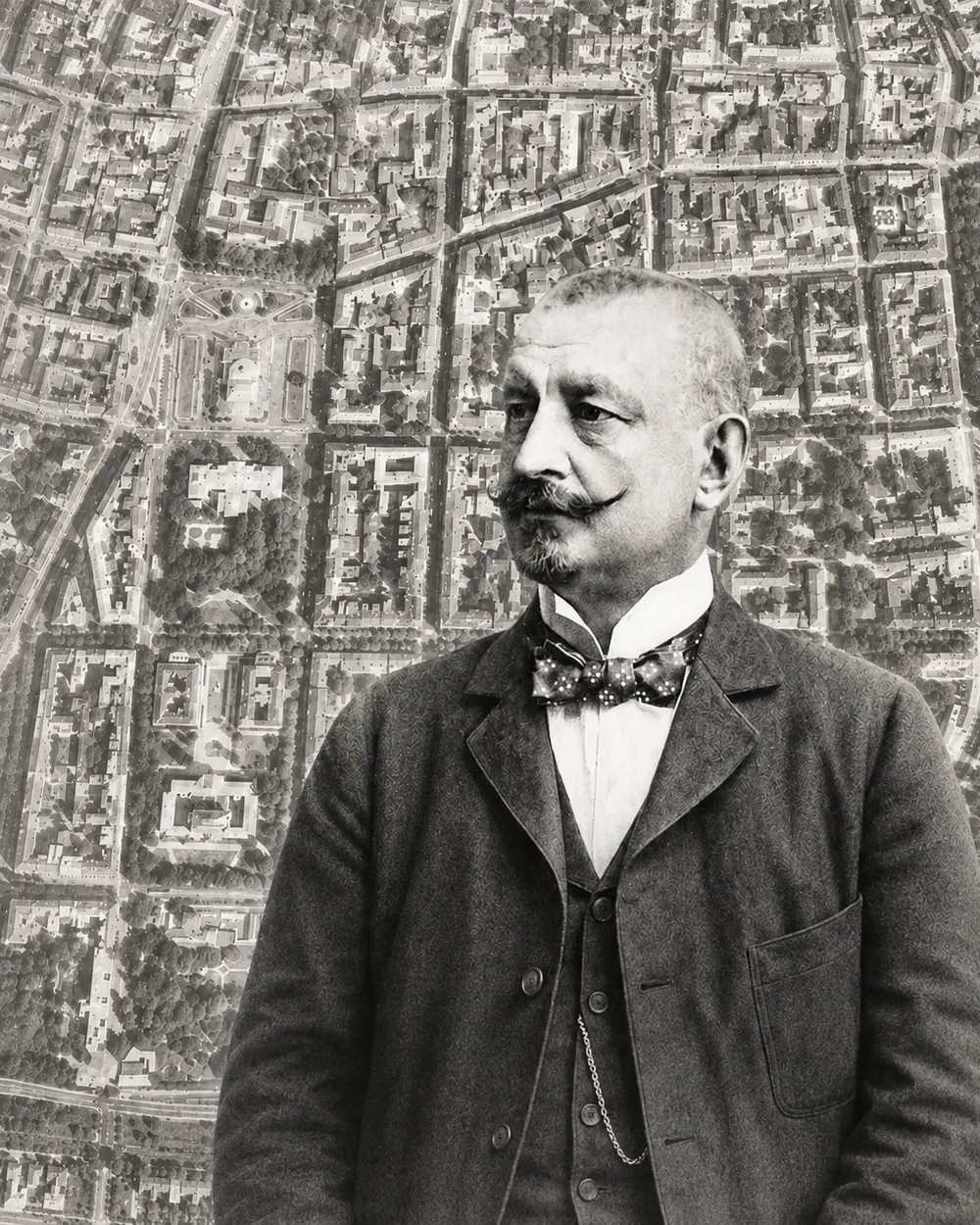 Milan Lenuci ispred karte središta Zagreba